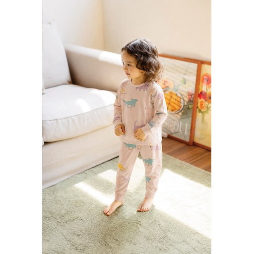 طقم بيجامة أطفال موسمي بنقشة Sand - 1-7 سنوات Sand Patterned Seasonal Pajama Set for Kids - 1-7 Years