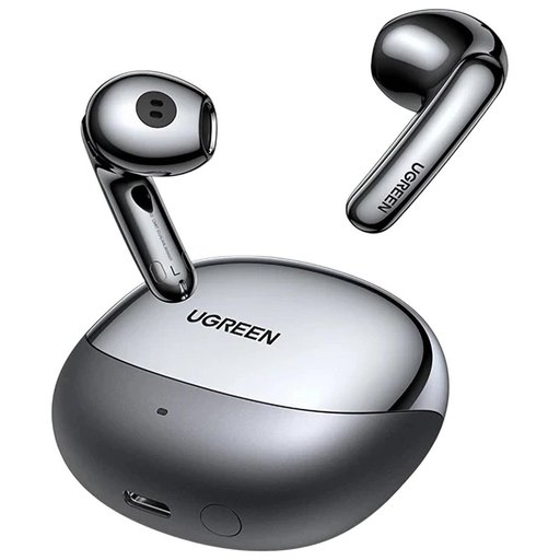 سماعات يوغرين هاي تيون H6 برو بإلغاء الضوضاء النشط – رمادي فضي UGREEN HiTune H6 Pro Earbuds-Silver Gray