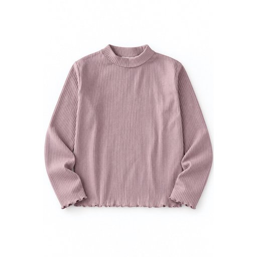 تي شيرت مضلع موسمي للأطفال 2-8 سنوات - نحاسي Seasonal Ribbed T-Shirt for Kids 2-8 Years - Copper