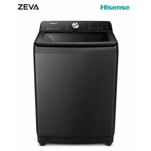 غسالة هايسنس 21 كغم بفتحة علوية مع محرك Direct Drive Inverter وتقنية iBubble Hisense 21kg Top Load Washing Machine with Direct Drive Inverter Motor and iBubble Technology