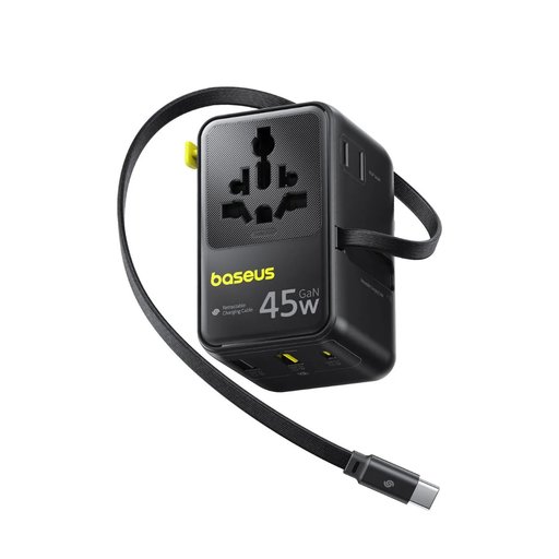 محول السفر العالمي Baseus PicoGo AG11 بقدرة 45 واط، Baseus PicoGo AG11 45W Universal Travel Adapter,