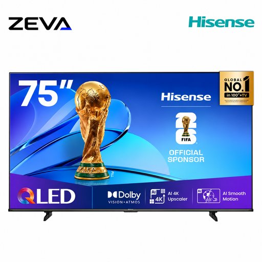 شاشة هايسنس 75 بوصة بدقة 4K QLED مع تقنية Quantum Dot وDolby Vision Hisense 75-Inch 4K QLED Smart TV with Quantum Dot Technology and Dolby Vision