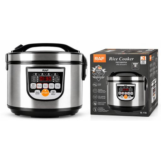 قدر طبخ الأرز الكهربائي الذكي راف 5 لتر 900 واط R.178 RAF Digital Rice Cooker 5L 900W R.178