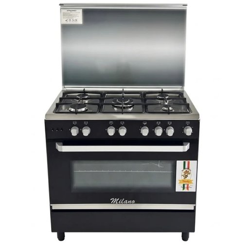 طباخ ميلانو الايطالي موديل F99NC-M خمس مشاعل Milano Italian-style cooker, model F99NC-M, five burners
