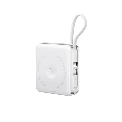 بنك طاقة لاسلكي مغناطيسي WiWU XF17 3 في 1 مع كابل مدمج بسعة 10000 مللي أمبير WiWU XF17 3-in-1 Magnetic Wireless Power Bank with Built-in Cable 10000mAh