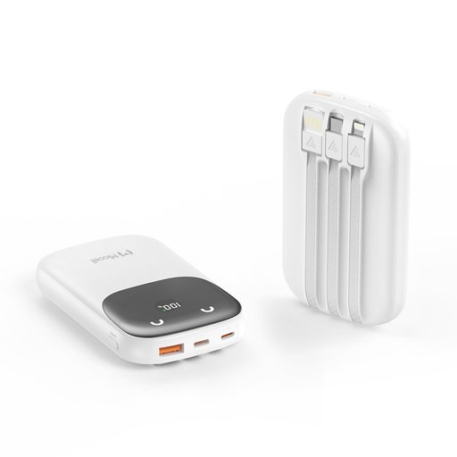 باور بانك من Miccell P16B مع 3 كيبلات مدمجة Miccell P16B Power Bank with 3 Built-in Cables