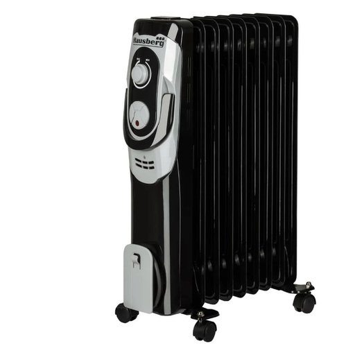مدفأة زيت كهربائية هاوسبيرغ Hausberg بقوة 2000W – أسود Hausberg HB-8910NG Electric Oil Heater - 2000W - Black