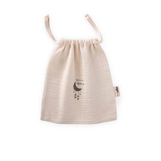 كيس قماشي عضوي من الموسلين لرمضان 25x30 سم - NATUREL Organic Muslin Ramadan Pouch 25x30 cm - NATUREL