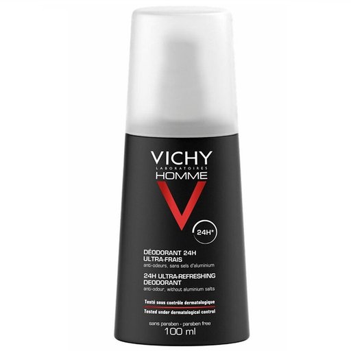 بخاخ مزيل العرق فيشي هوم فائق الانتعاش Vichy Homme 24 HR Ultra Refreshing Deodorant Spray