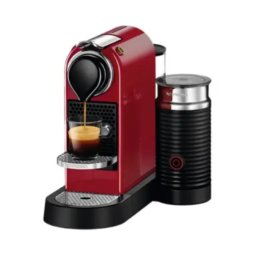 ماكينة نسبريسو سيتيز آند ملك للقهوة – أحمر (C123)-NS15042 Nespresso Citiz & Milk Coffee Machine – Red (C123)-NS15042