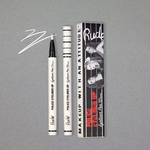 رود قلم تحديد العيون RUDE Police Eyeliner Up Eyeliner Pen - Top Dog (White)