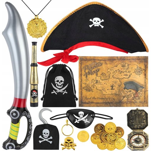 طقم تنكري القراصنة للأطفال للمغامرات والكرنفالات