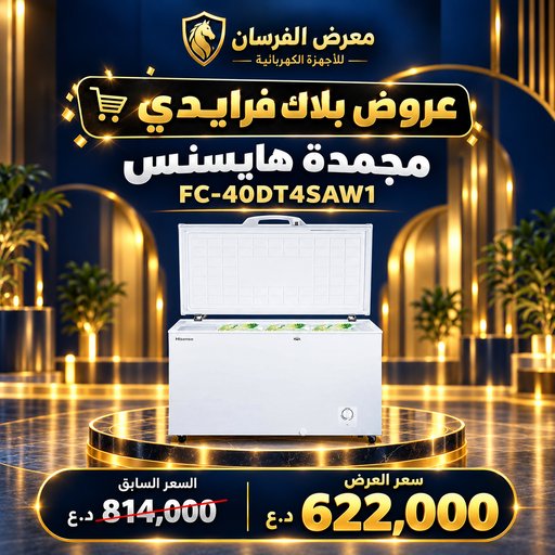 مجمدة هايسنس FC-40DT4SAW1 – أفقية بغطاء علوي – أبيض Hisense FC-40DT4SAW1 Chest Freezer - White