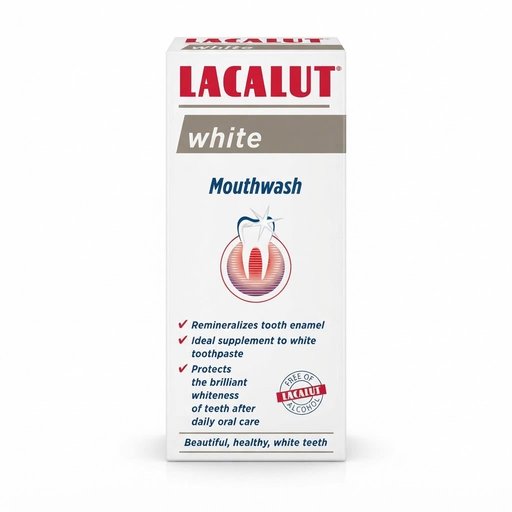 غسول الفم المبيض من لاكالوت Lacalut whitening mouthwash