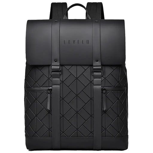 حقيبة ظهر للسفر من جلد البولي يوريثان من ليفيلو كاين Levelo Caen PU Leather Travel BackPack