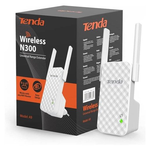 مقوي إشارة واي فاي تيندا A9 N300 لاسلكي Tenda A9 N300 Wireless Repeater