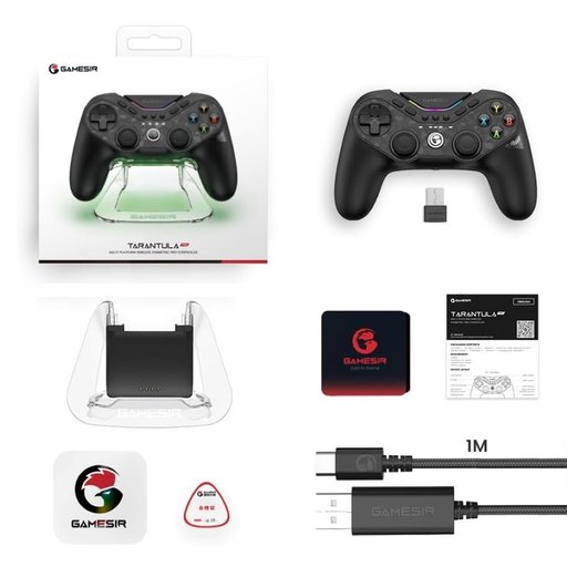 يد تحكم جيم سير تارانتولا برو اللاسلكية الاحترافية مع قاعدة شحن (GameSir Tarantula Pro Multi-Platform Wireless Controller) GameSir Tarantula Pro Multi-Platform Wireless Symmetric Pro Controller