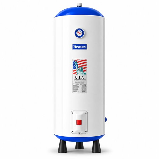 سخان ماء كهربائي هيتكس أرضي 160 لتر – 40 غالون – أبيض HeatEX Floor Standing Electric Water Heater 160L – 40 Gallons – White