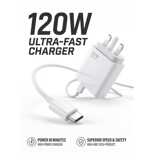 شاحن فائق السرعة 120W يناسب اجهزة شاومي 120W Fast Charger Adapter