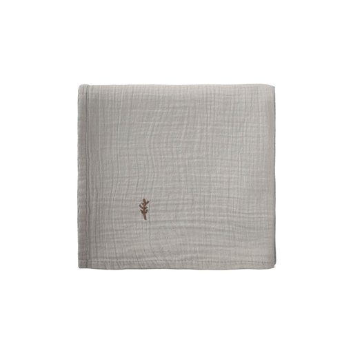 بطانية موسلين مطرزة 90x100 سم - أخضر نعناعي Embroidered Muslin Blanket 90x100 cm - Mint Green