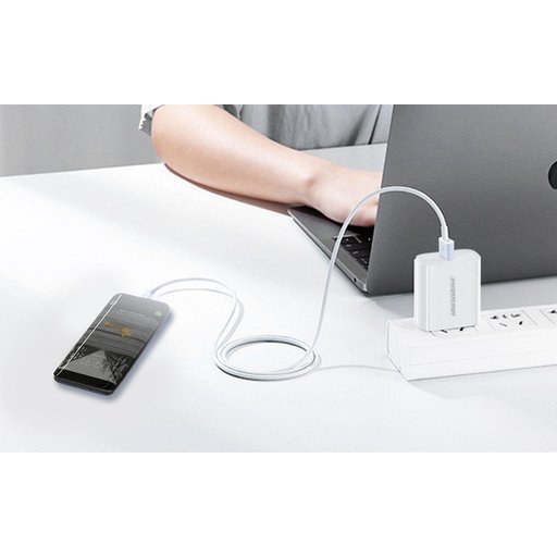كيبل RR Zeta AM بطول 1 متر – Micro USB – أبيض RR Zeta AM 1M WHT MICRO