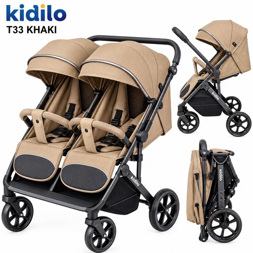 عربة أطفال توأم T33 Kidilo Strollr