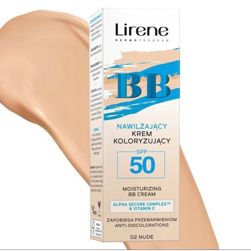 ليرين كريم اساس واقي شمس حماية ٥٠  لون 02 Lirene Moisturizing BB Cream 02 SPF50