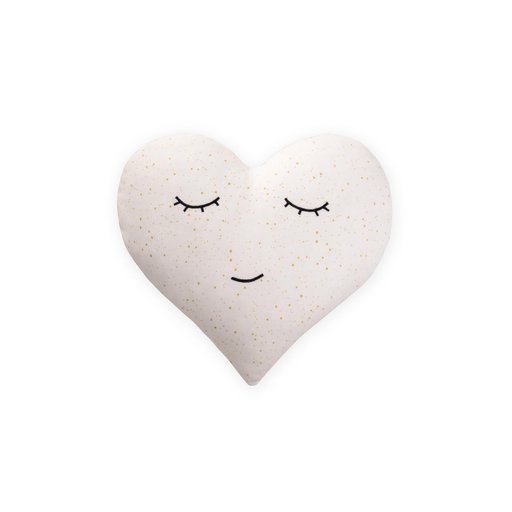وسادة أطفال مزخرفة بقلب مطبوع - 35×35 سم، لون إكرو Printed Heart Decorative Baby Pillow - 35x35 cm, Ecru