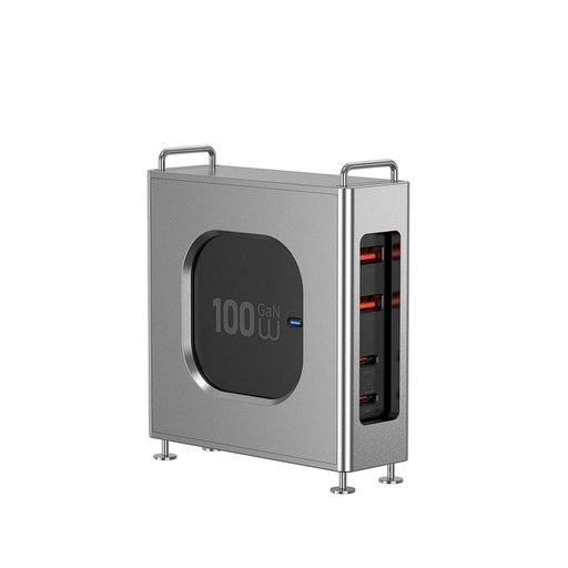 شاحن وي-وو Warrior GaN بقدرة 100 واط بأربعة منافذ - Wi-G013 WiWU Warrior 100W GaN Multi-Port Fast Charger Wi-G013