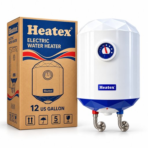 سخان مياه كهربائي هيتكس 45 لتر 1500 واط – عمودي – H12V Heatex Electric Water Heater 45L 1500W – Vertical – H12V