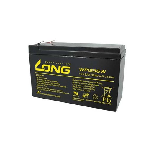 بطارية كونغ لونغ 12 فولت 9 أمبير ساعة رصاصية محكمة الإغلاق WP1236W Kung Long 12V 9Ah Battery WP1236W Valve Regulated Lead Acid