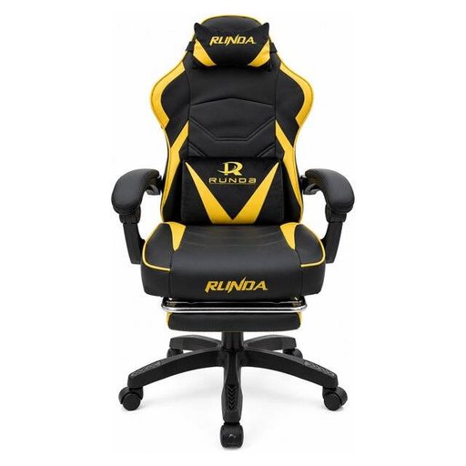 كرسي ألعاب روندا RD-6065 باللون الأسود والأصفر Runda RD-6065 Gaming Chair (Black Yellow)