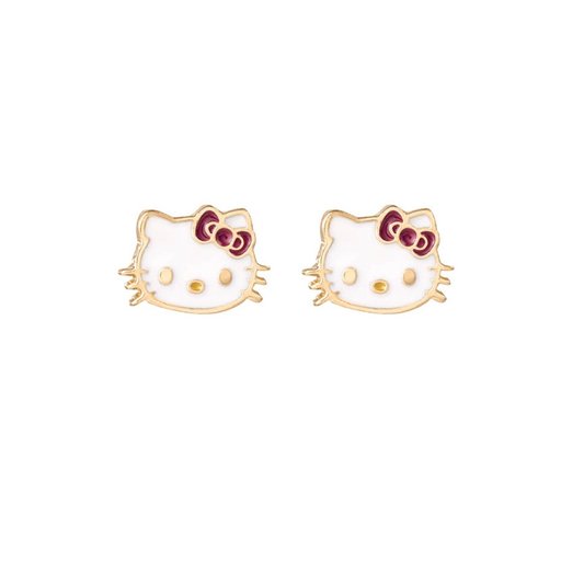 تراجي هيلوكيتي ذهبي Hello kitty golden earrings