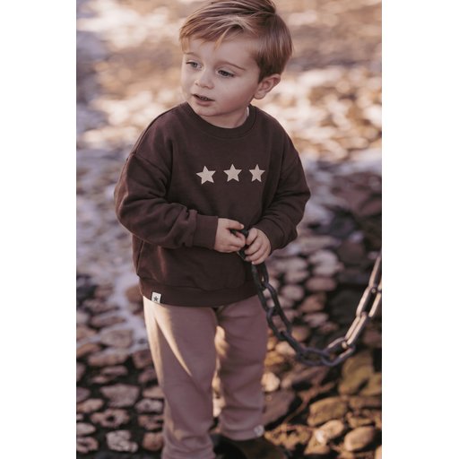 سويتشيرت موسمي خفيف للأطفال 1-7 سنوات - بني Kids' Lightweight Seasonal Sweatshirt 1-7 Years - Brown