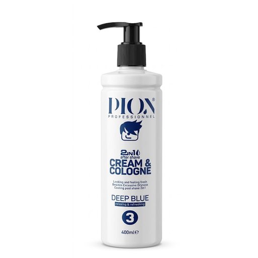 كريم المرطب والمغذي للبشرة، والكولونيا Pion Professionnel 2in1 After Shave Cream & Cologne - Deep Blue
