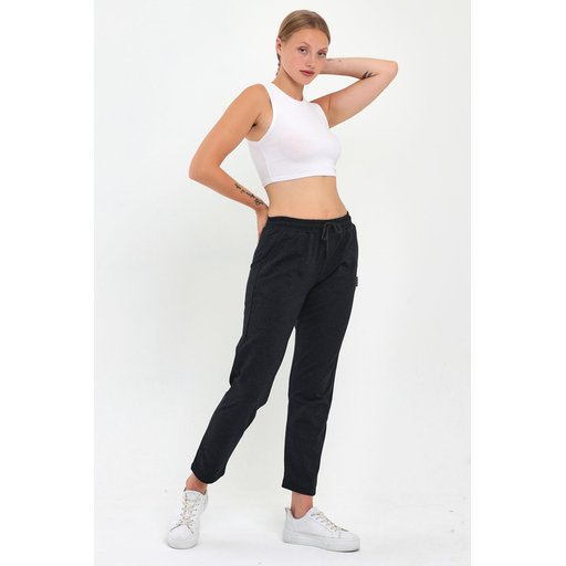 بنطال رياضي نسائي كلاسيكي بجيوب - أنثراسيت Women's Classic Pocketed Sweatpants - ANTHRACITE