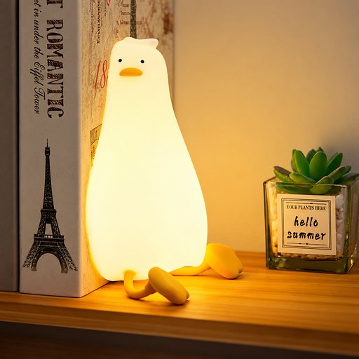 مجسم سيليكون البطة الضوئية Light-up silicone duck figure