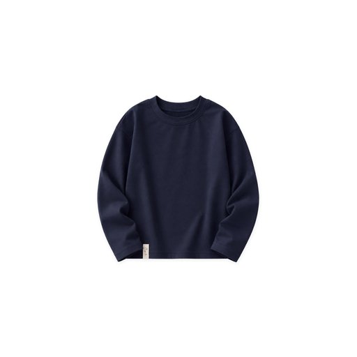 تي شيرت أساسي موسمي للأطفال 2-10 سنوات - أزرق داكن Seasonal Basic T-Shirt for Kids 2-10 Years - Navy Blue