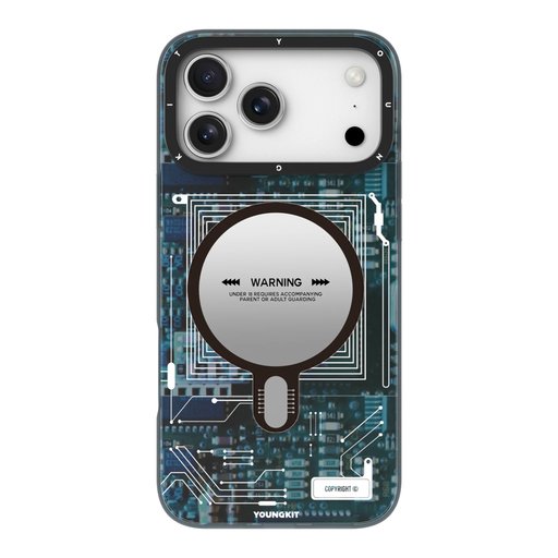 كفر آيفون 18 برو ماكس من يونغ كِت بتصميم إلكتروني مع ماك سيف iPhone 18 Pro Max YOUNGKIT Futuristic MagSafe Case