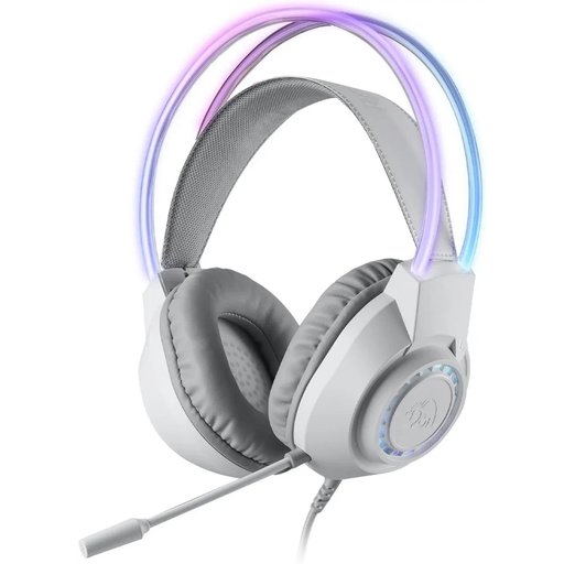 سماعة ألعاب ريدراجون سكريم H231W بإضاءة RGB باللون الأبيض Redragon H231W Scream RGB Gaming Headset - White Edition