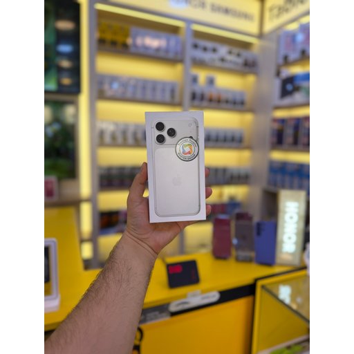 17 برو ماكس 256 لون سلفر ضمان ماستر سنتين 17pro max 256 warranty Master
