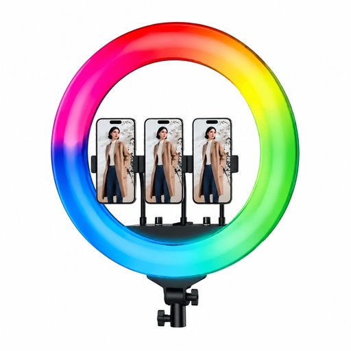 حلقة إضاءة بلوكاما R45 برو بتقنية LED وRGB بقطر 56 سم Plokama LIVE-R45 Pro RGB & LED Soft Ring Light (450mm)