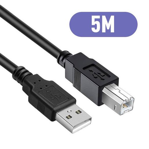 كابل طابعة بطول 5 أمتار (من النوع USB-A إلى USB-B) Printer Cable (5m) / [USB-B]