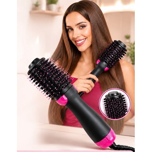 سشوار وفرشاة إنزو الاحترافية بتقنية الكيراتين (ENZO Professional Keratin Hot Air Brush (Hair Dryer & Styler