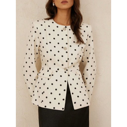 بليزر كلاسيكي أنيق بنقشة البولكا دوت من Polka Dot Blazer
