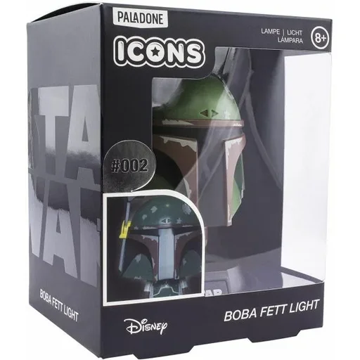 مصباح مكتب ثلاثي الأبعاد بتصميم بوبا فيت من ستار وورز – بالادون Paladone Star Wars Boba Fett 3D Icon Light Collectible Desk Lamp