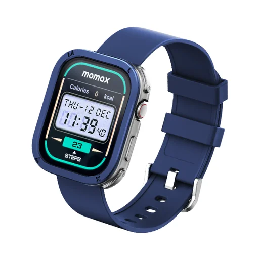 ساعة موماكس الذكية باللون الازرق Momax 1-Wear+ Smart Watch (Blue)