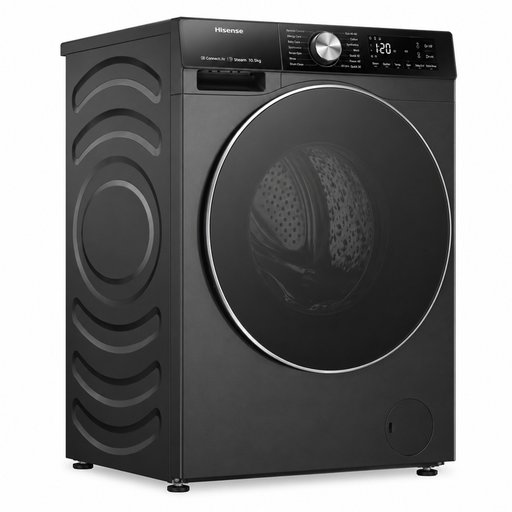غسالة هايسنس أمامية مع نشافة 12/8 كغم إنفرتر - أسود Hisense 12KG Washer & 8KG Dryer Front Load Inverter - Black