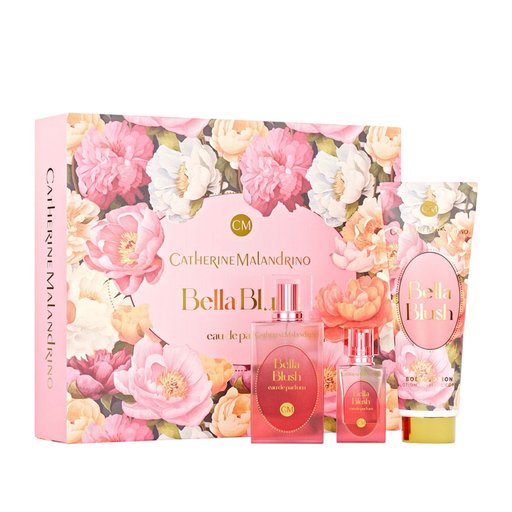 طقم عطر بيلا بلاش من كاثرين مالاندرينو – 3 قطع Catherine Malandrino 3-Pc. Bella Blush Gift Set