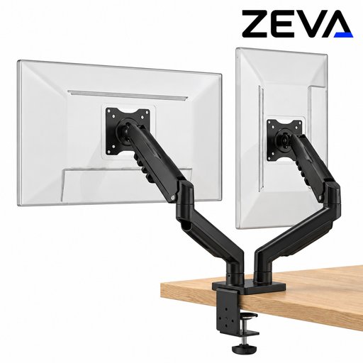 ستاند حامل شاشتين مونيتور من 17 إلى 32 إنج، يتحمل وزن 8 كغم Dual Monitor Stand for 17–32 Inch Screens, 8kg Load Capacity
